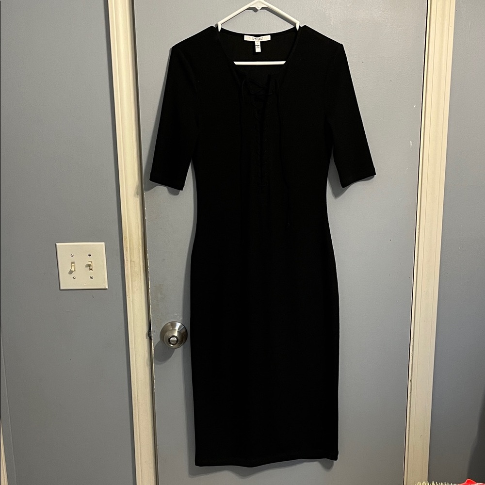 10 Crosby Derek Lam Black Long Sleeve Dress